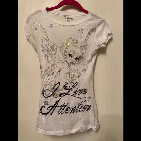 Disney Tops - Show Your Love for Style & Tinkerbell w/ the 'I Love Attention' Juniors T-Shirt